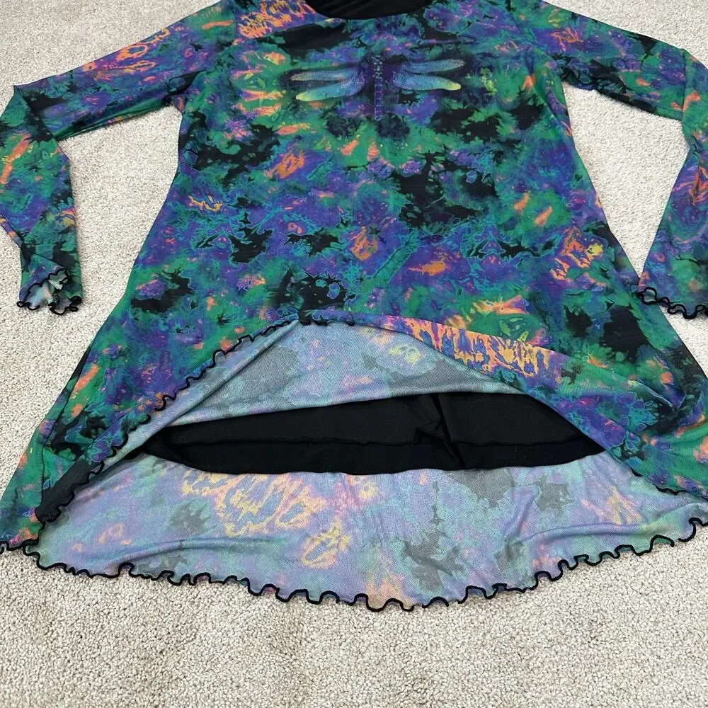 dELiA*s Dolls Kill Dragonfly Mesh Mini Dress Size L/XL